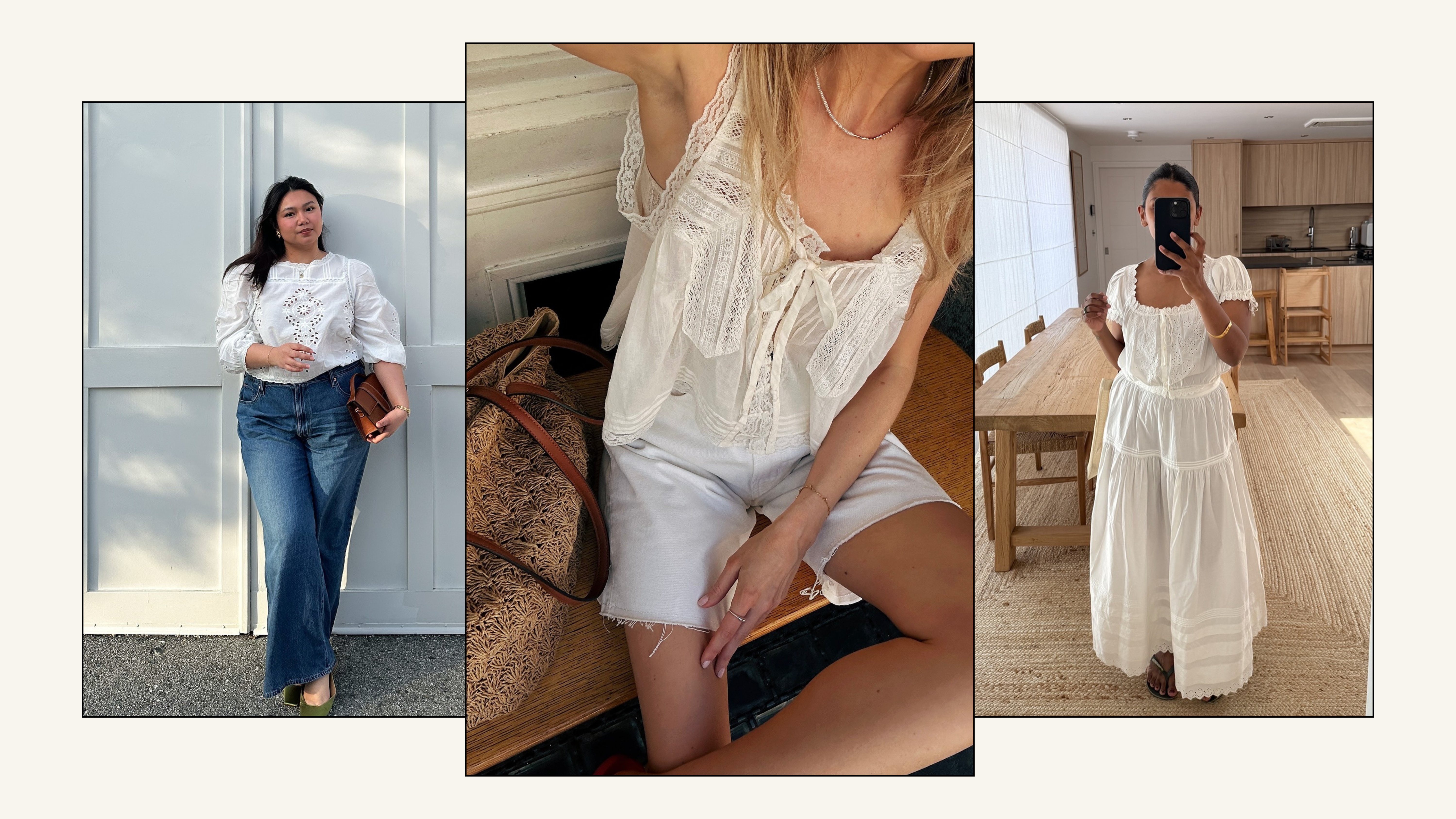 Women wear pretty summer blouses