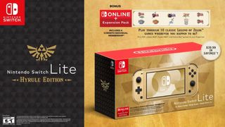 A Nintendo Switch Lite Hyrule Edition