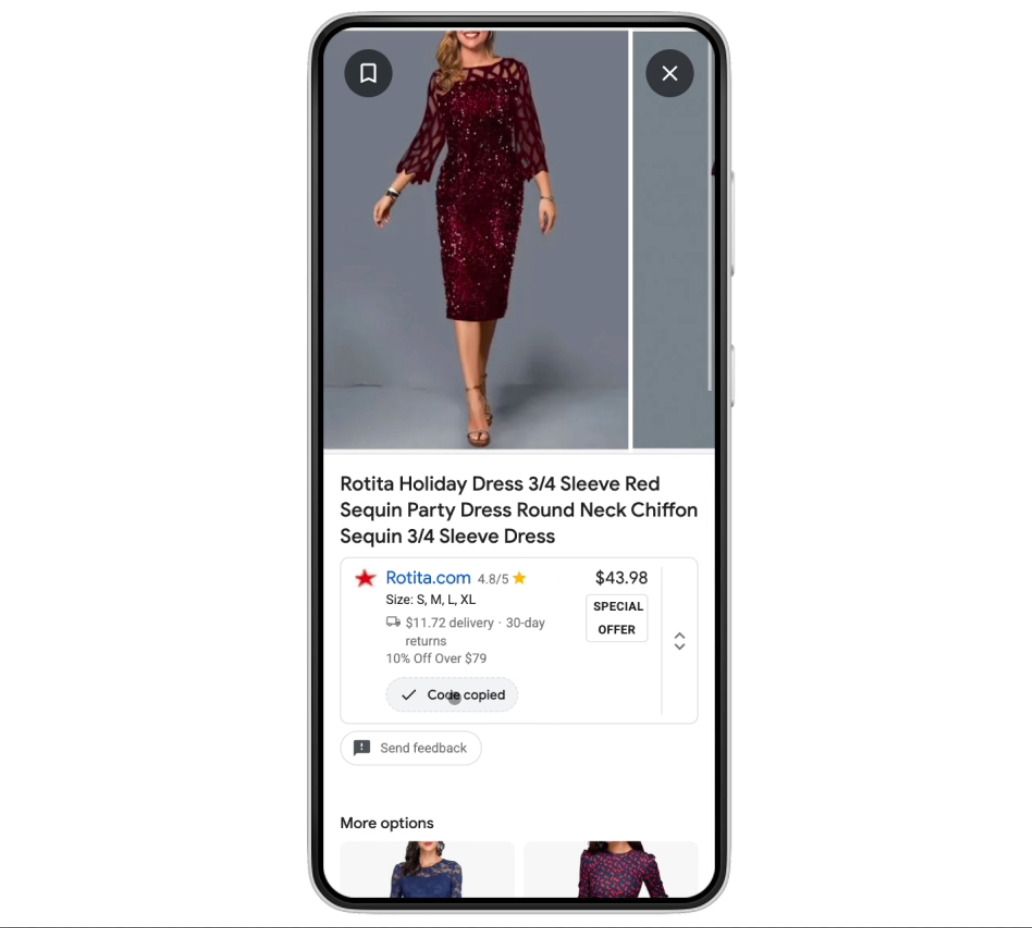 Google Search shopping coupon clipping