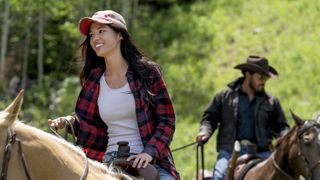 Kelsey Asbille and Cole Hauser in Yellowstone
