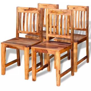 Walmart Solid Wood Dining Chairs against a white background.