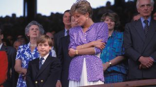 Princess Diana and Prince William at Wimbledon in 1991.