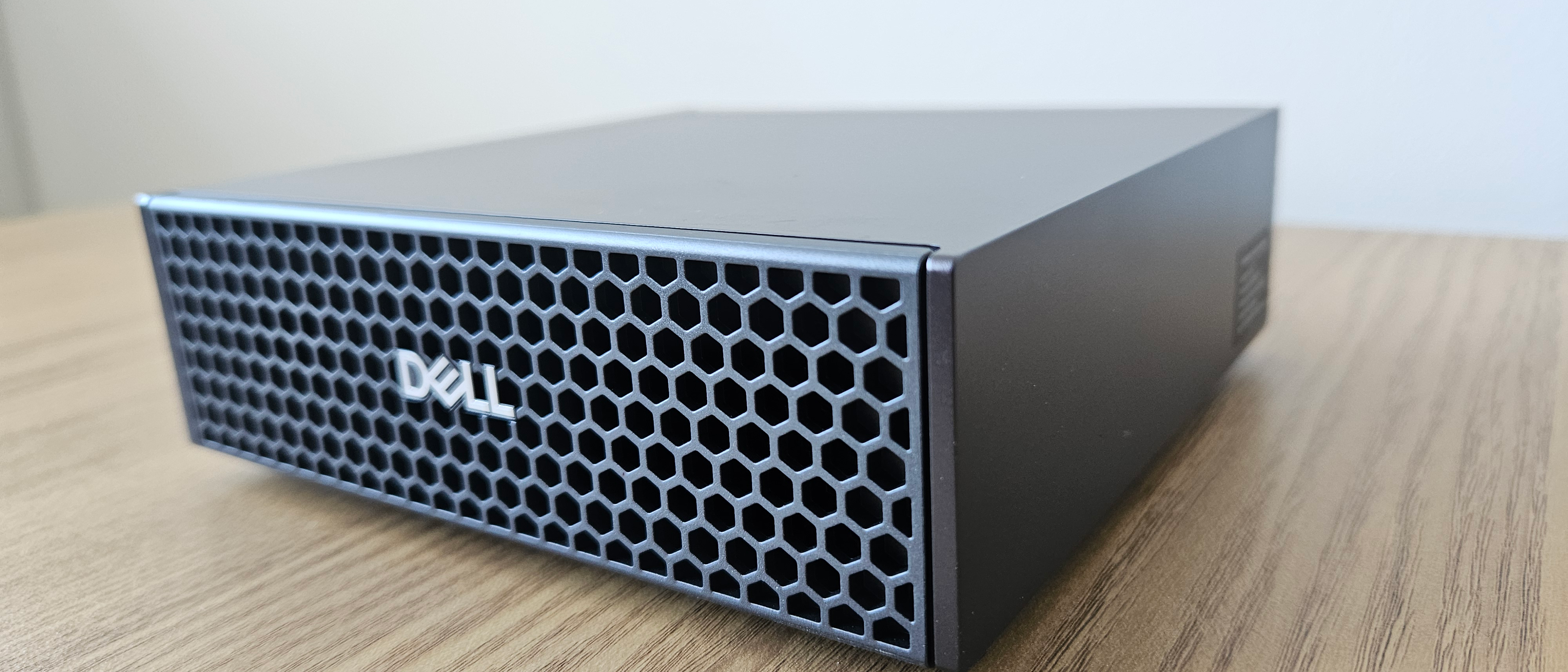 The Dell Pro Max with GB10 on a desk