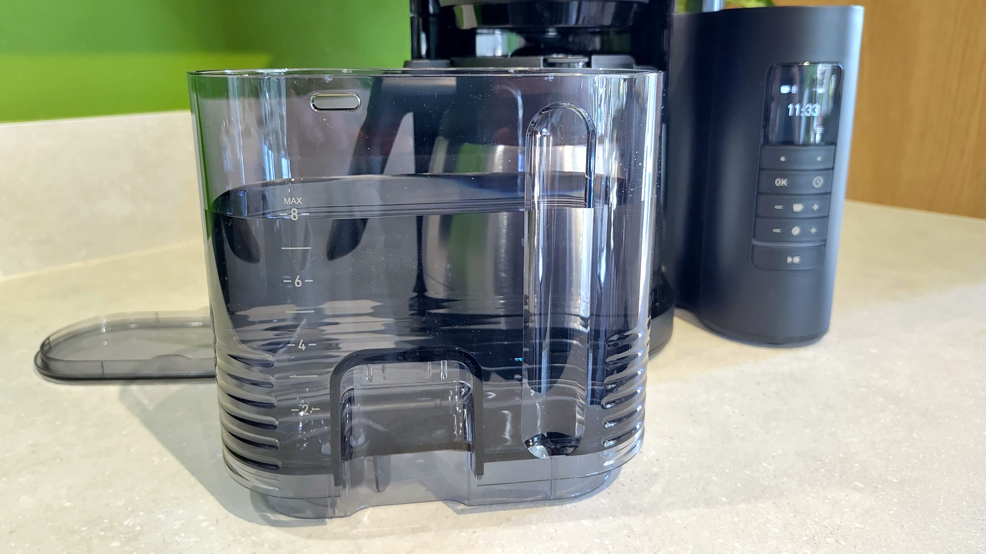 Water tank removed from Melitta AromaFresh Therm Pro coffee maker