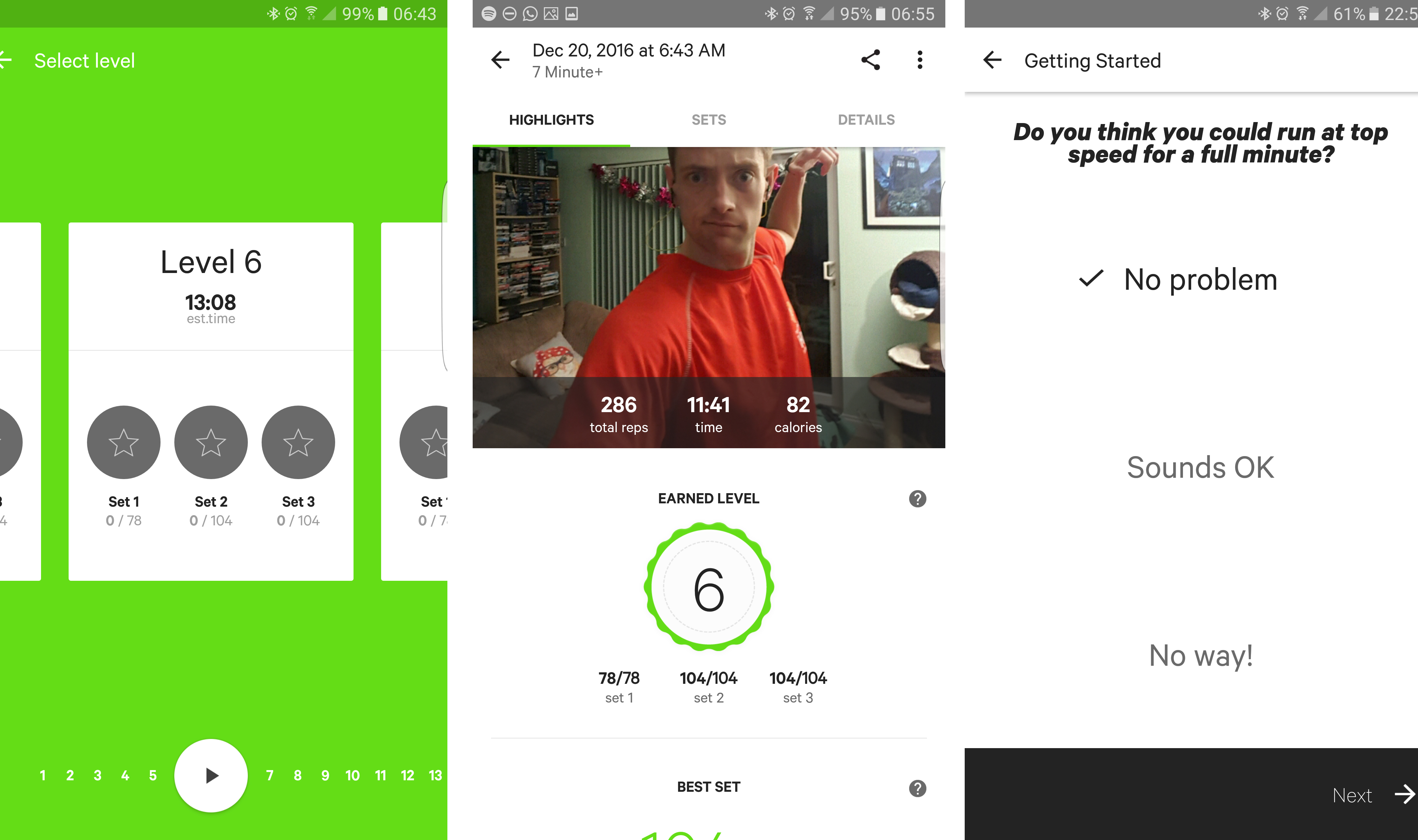 Choosing your level for running feels pretty rudimentary: 'How fast can you run?'