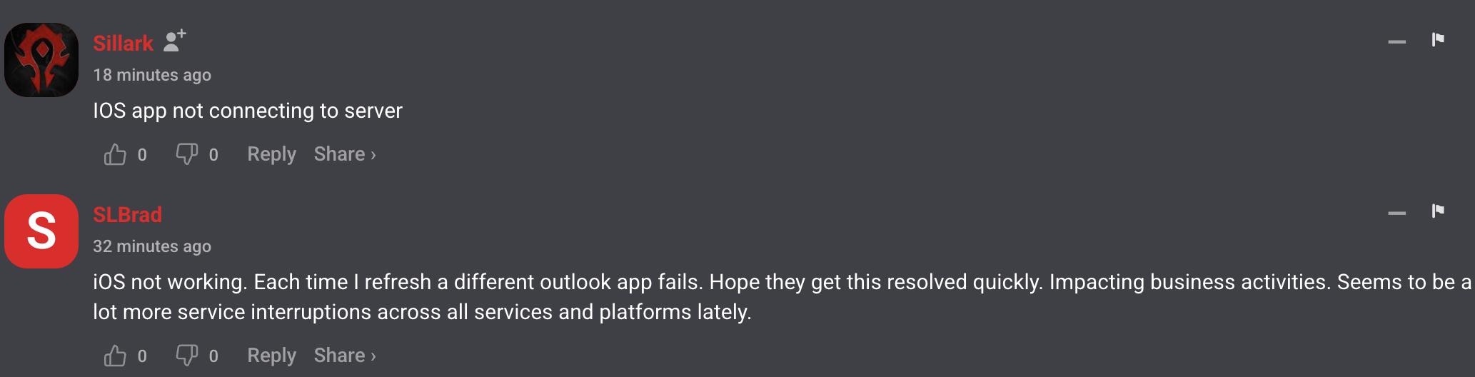Downdetector reports