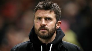 Michael Carrick, Head Coach of Middlesbrough, looks on prior to the Sky Bet Championship match between Bristol City FC and Middlesbrough FC at Ashton Gate on February 21, 2025 in Bristol, England. 
