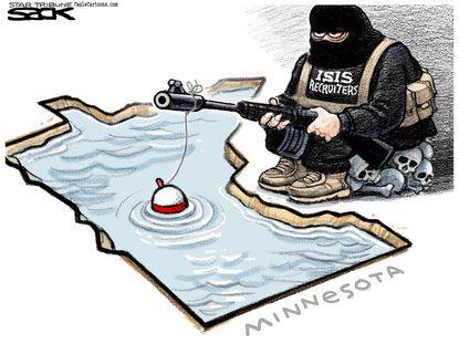 Political cartoon U.S. Minnesota ISIS terrorism