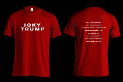 The White Stripes' "Icky Trump" shirt.