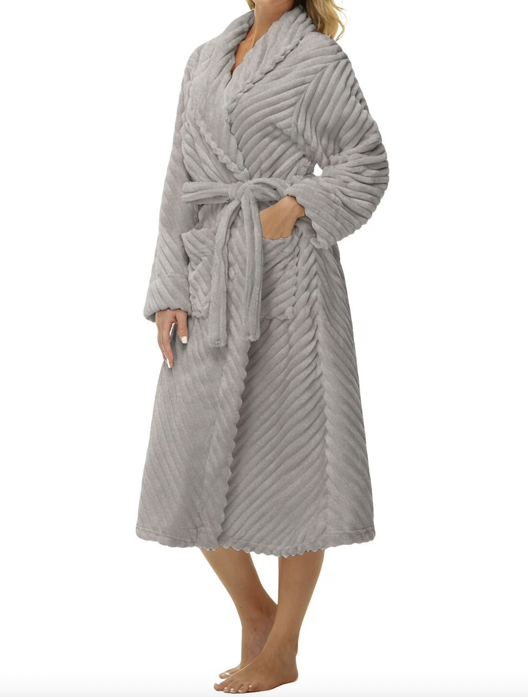 MOSHU, Moshu Premium Robes for Women Super Soft Cozy Fleece Womens Robe Plush Long Bathrobe With Pockets