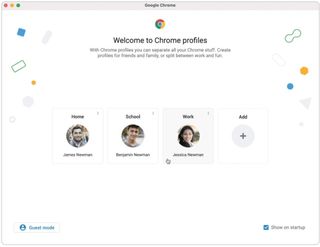 Chrome profile picker