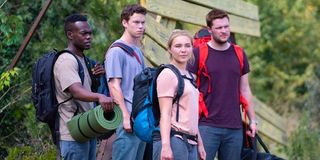 William Jackson harper Will Poulter Frances Pugh and Jack Raynor in Midsommar