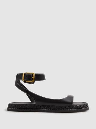 Gabi Leather Plait Detail Sandals