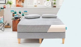The Leesa Original memory foam mattress in a bright bedroom 