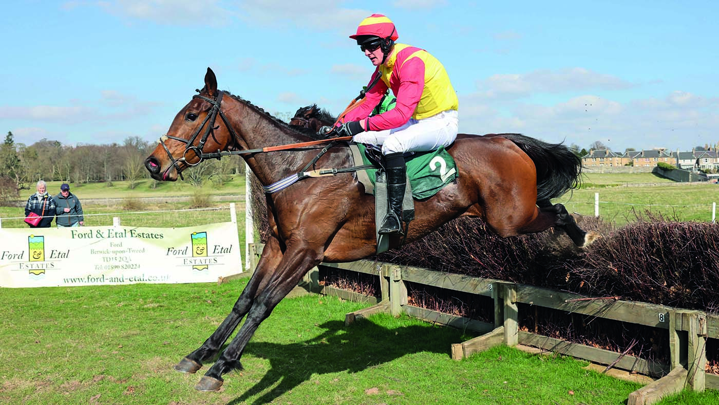 FEEL THE BREEZE and Lyal Hodgins win the Mares Maiden at Buccleuch Hunt Point-To-Point , Friars Haugh Kelso 20/3/22 Photo by John Grossick -GROSSICK RACING The Steadings Rockhallhead Collin DG1 4JW 07710461723 www.grossick.co.uk JOHN GROSSICK