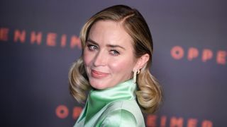 Emily Blunt wearing rosy blusher, one of our autumn makeup looks