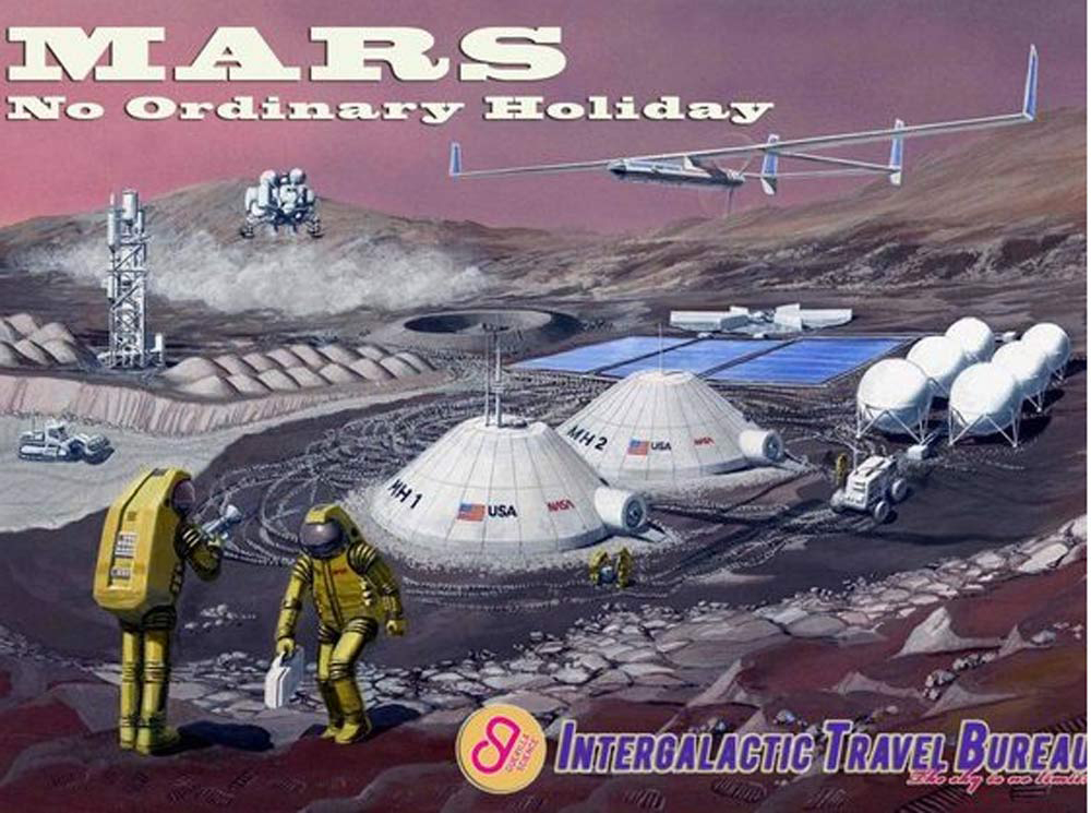 Intergalactic Travel Bureau Postcard