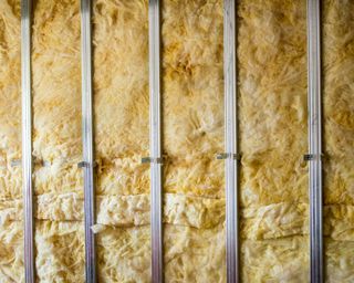 rockwool insulation installed in home
