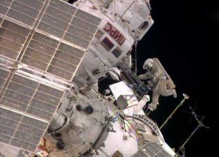 Oleg Artemyev Outside Space Station
