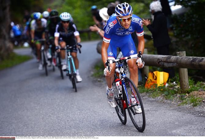 Jeremy Roy (FDJ) pushes the pace in the breakaway