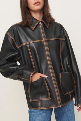 Veda Bennett Oversized Leather Bomber