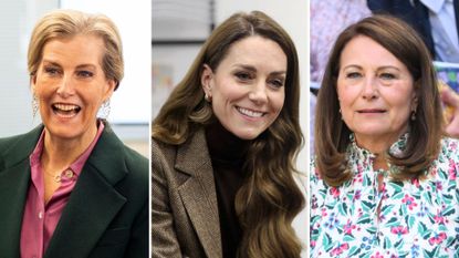 A composite of three pictures of Duchess Sophie, Kate Middleton and Carole Middleton, each at separate occasions