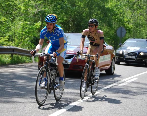 Mikel Landa and Marco Corti made the breakaway.