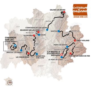 Route of the 2023 Critérium du Dauphiné