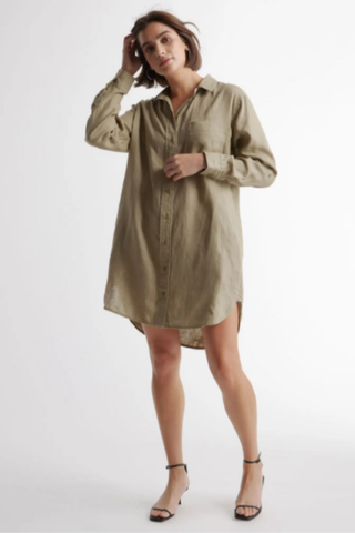 Town Clothes Quince Linen Dress - Camel