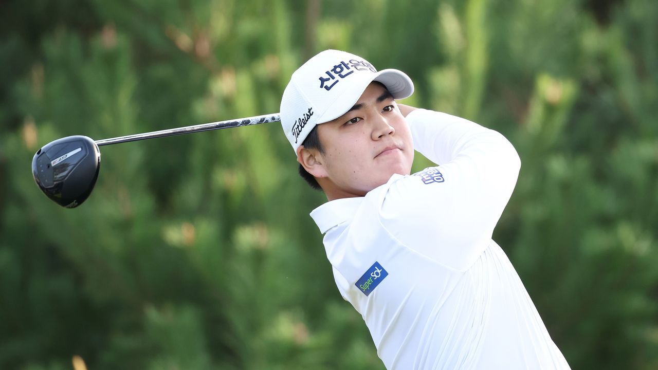 Yubin Jang hits driver at the 2024 Genesis Championship