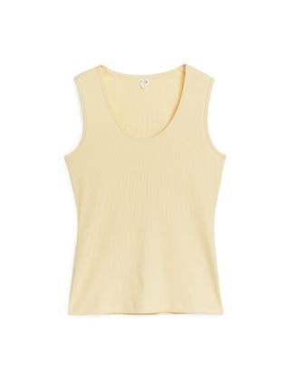 Rib Tank Top - Light Yellow - Arket Gb