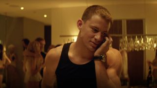 Channing Tatum on the phone in Magic Mike