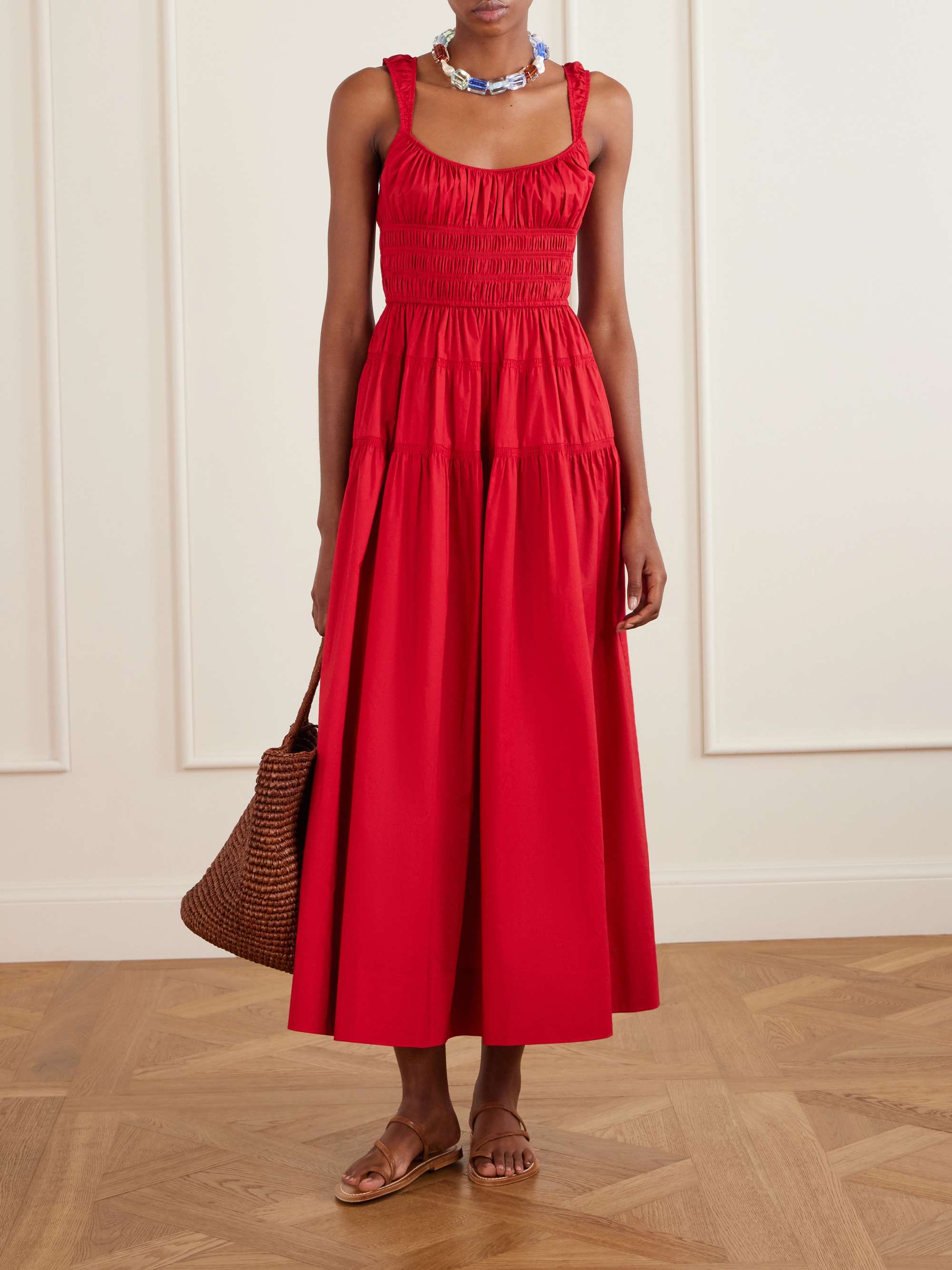 Clover Organic Cotton-Poplin Midi Dress