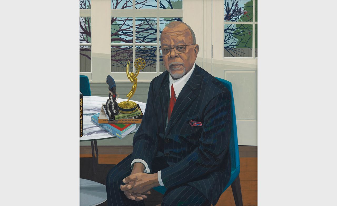 painted portrait of Henry ‘Skip’ Louis Gates Jr by Kerry James Marshall