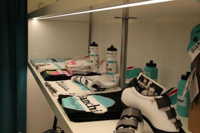 There's plenty of product on show at the new Bianchi cafe