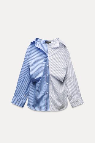 Oversize Striped Poplin Shirt