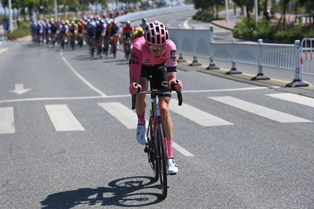 GUILIN CHINA OCTOBER 16 Julius Van Den Berg of The Netherlands and Team EF EducationEasypost competes during the 4th GreeTour of Guangxi 2023 Stage 5 a 2096km stage from Liuzhou to Guilin UCIWT on October 16 2023 in Guilin China Photo by Tim de WaeleGetty Images