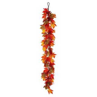 Garland made from fall leaves