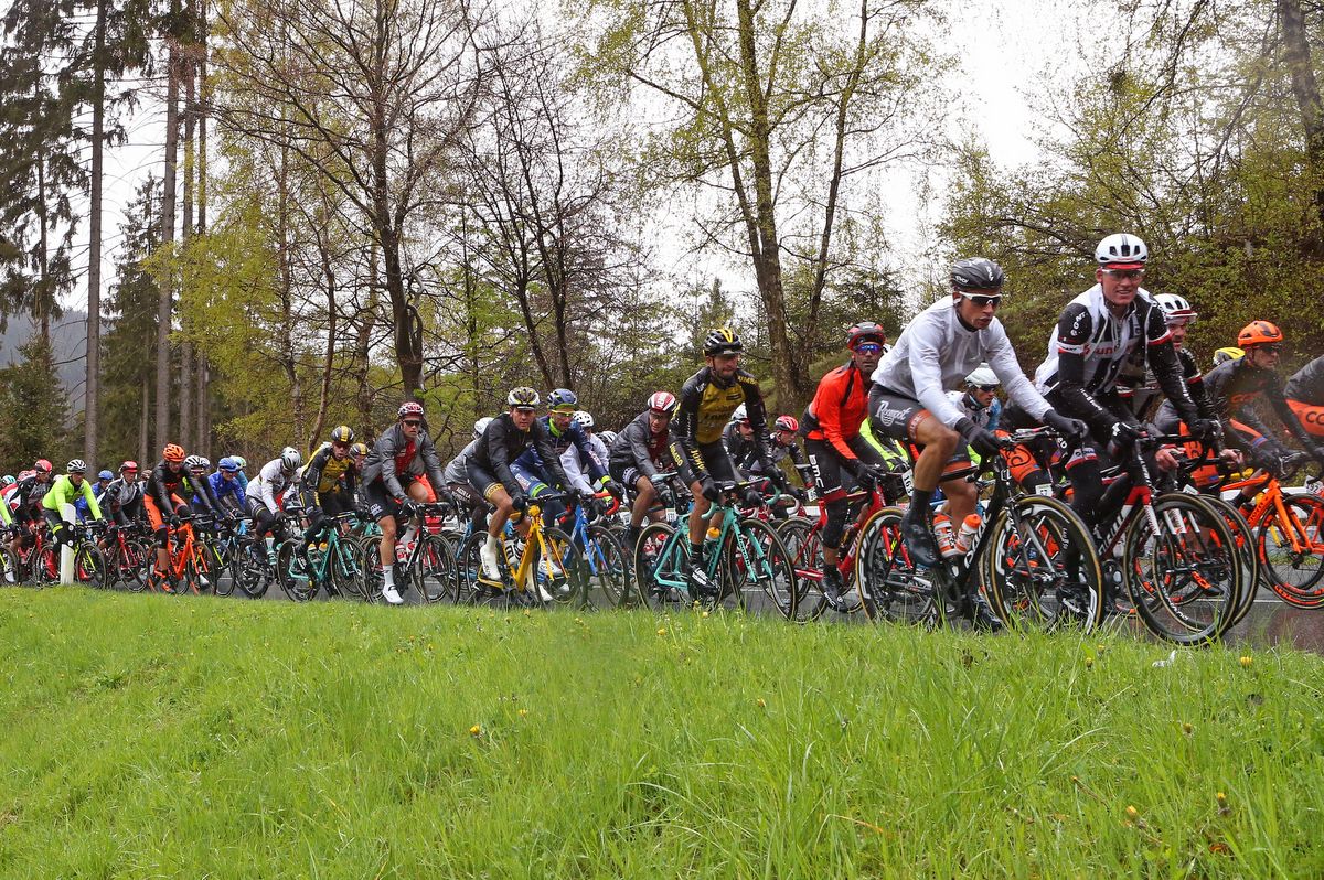 Not many smiles in the peloton today
