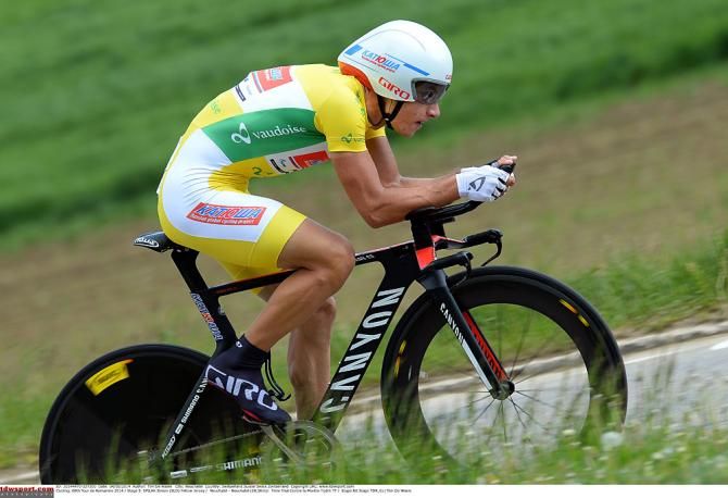 Simon Spilak time trials in Romandie