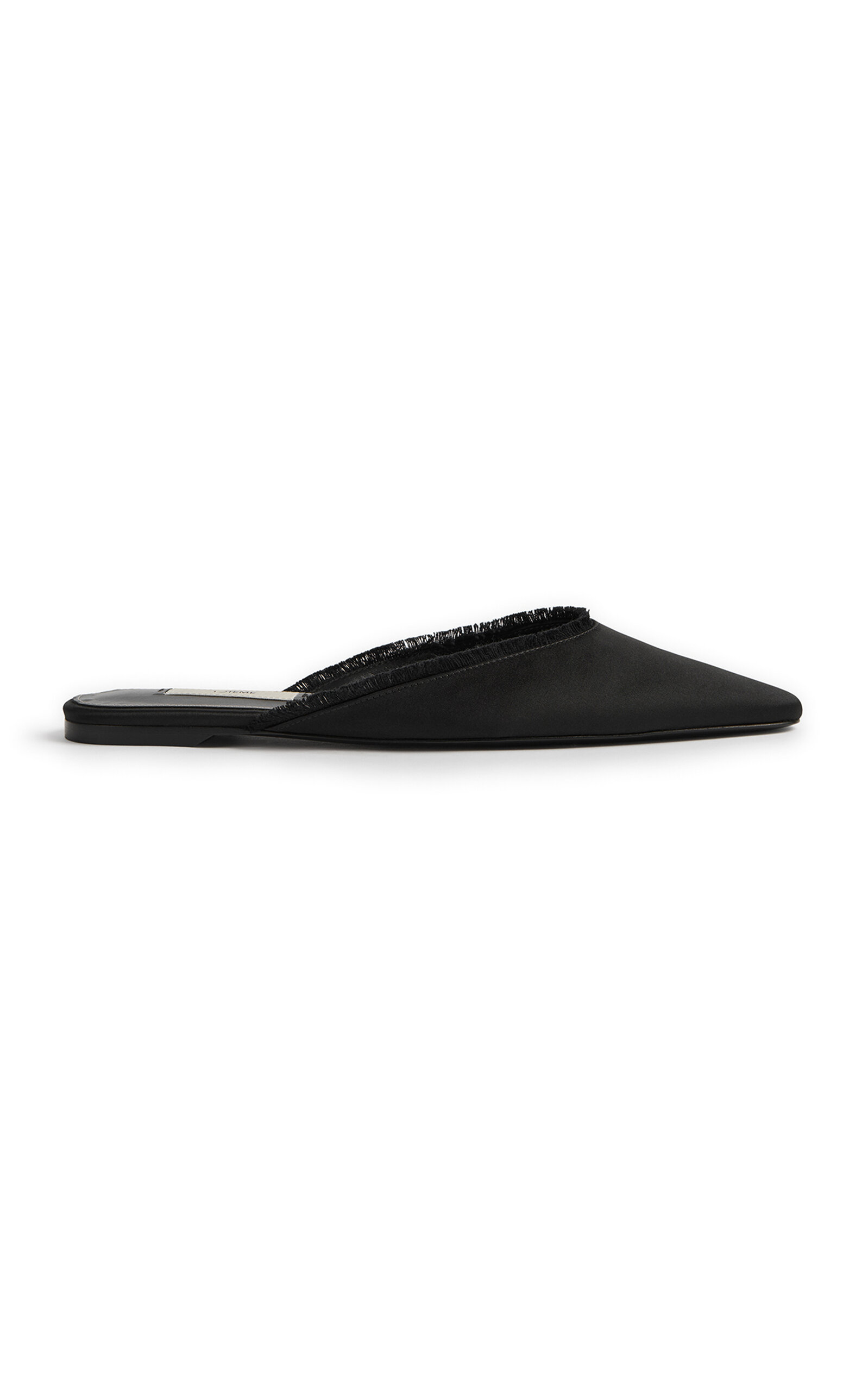 Frayed Satin Lounge Slippers
