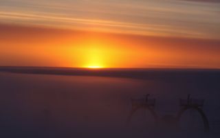 Concordia Research Station Sunset space wallpaper