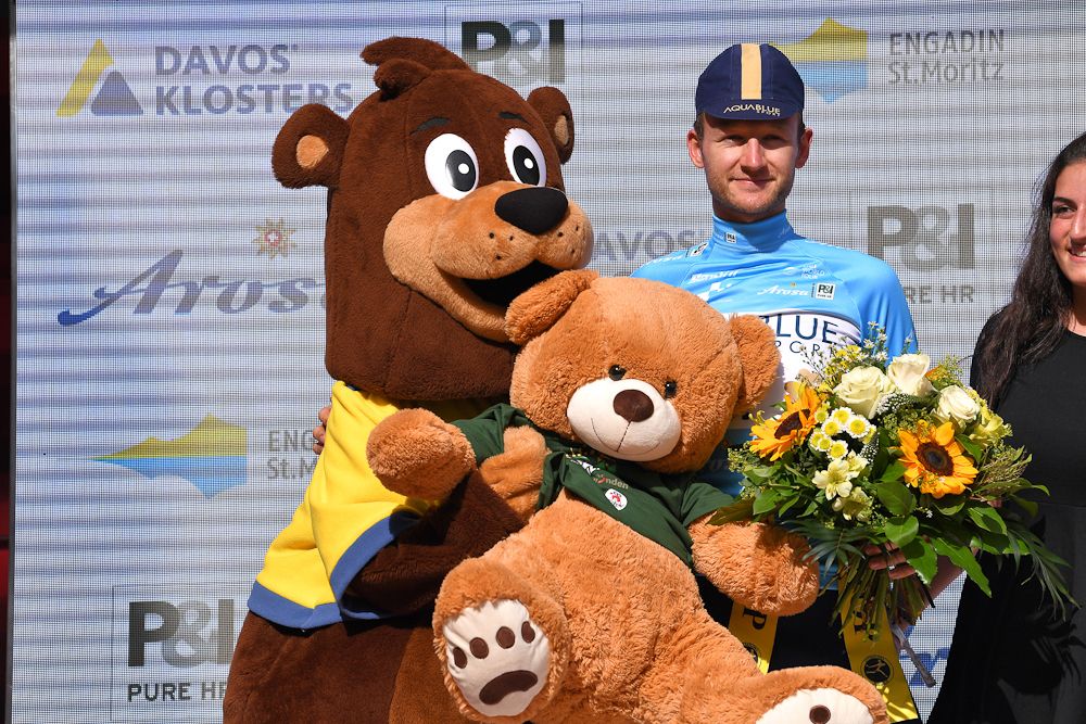 Mark Christian of Great Britain and Aqua Blue Sport Team Blue Mountain Jersey
