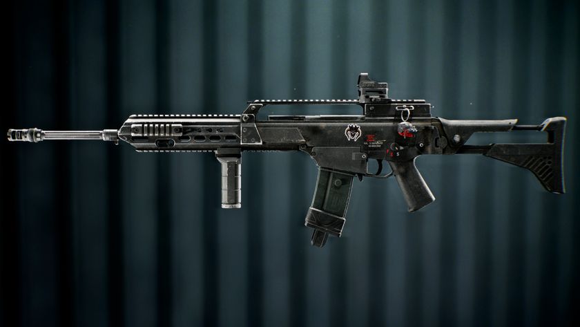 Battlefield 6 B36A4 loadout: A side-on view of the B36A4 assault rifle against a dark background.