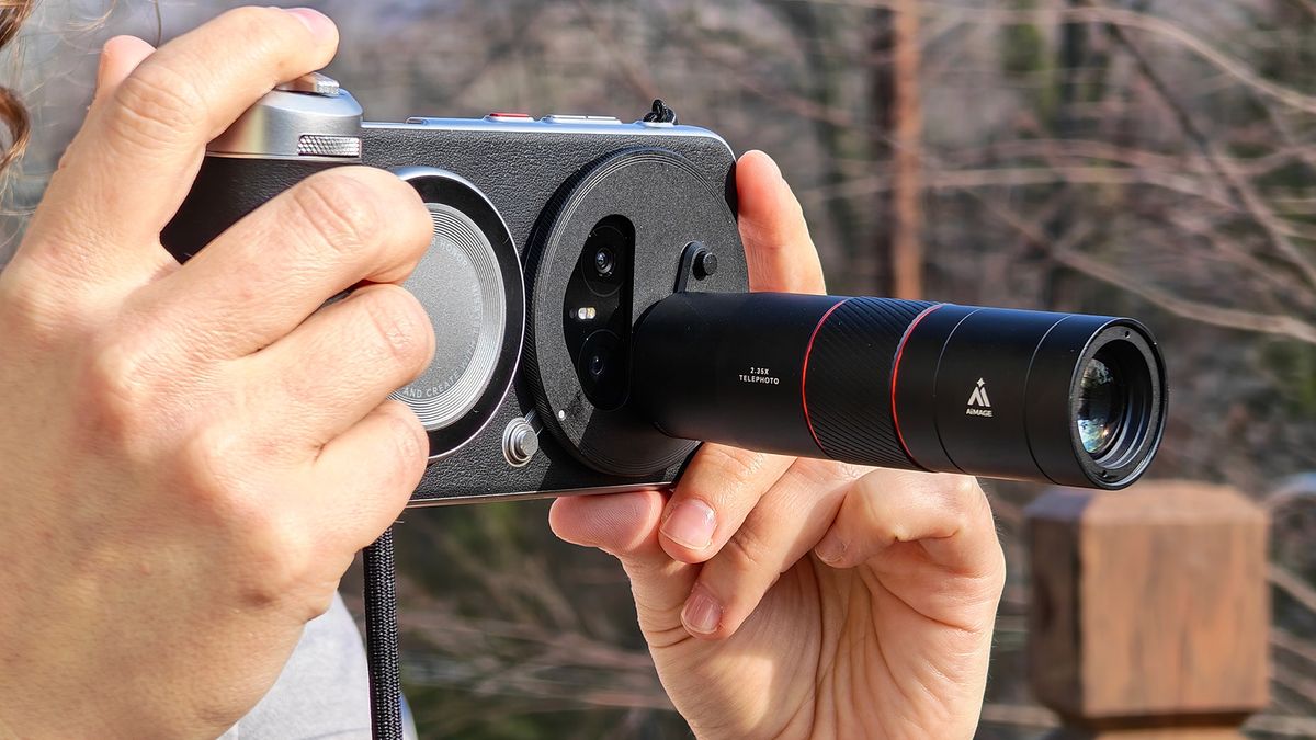 An Honor Magic 8 Pro smartphone outfitted with the official photography kit from Honor and Telesin