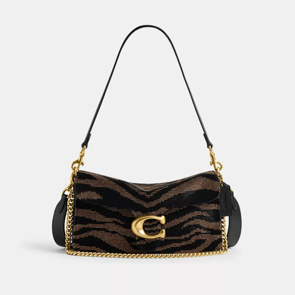 Tabby Shoulder Bag 26 With Beaded Tiger