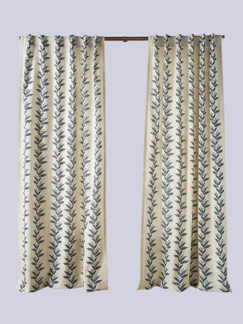 Calista Screen-Printed Floral Curtain