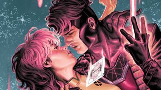 Cropped cover from Rogue & Gambit Marvel comic featuring both Rogue and Gambit