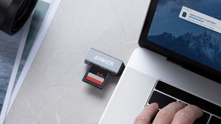 Anker 2-in-1 USB 3.0 SD Card Reader for SDXC/SDHC/SD/MMC/RS-MMC/Micro SD/UHS-I