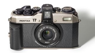 Pentax 17 front view with white backdrop